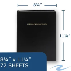Notebooks|Roaring Spring Paper Products Professional Notebooks, 8.75" x 11.25", Graph Ruled, 72 Sheets, Black (77160)