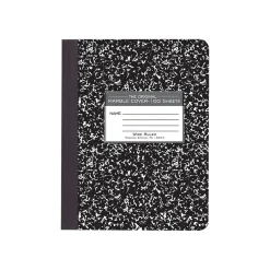 Composition Notebooks|Roaring Spring Paper Products Composition Notebooks, 9.75" x 7.5", Wide Ruled, 100 Sheets, Black (77230)