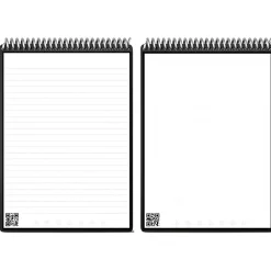 Notebooks|Rocketbook Flip Reusable Smart Notepad, 8.5" x 11", Lined & Dot Grid Ruled, 32 Sheets, Teal (FLP-L-RC-CCE)