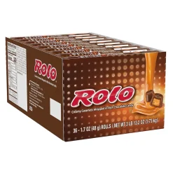 Rolo Milk Chocolate Caramels Candy Rolls, 1.7 oz., 36/Box (HEC24400)