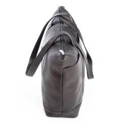 24 Hour Women's Travel Tote Bag, Colombian Leather, Black (634-BLACK-VL)<Royce Leather