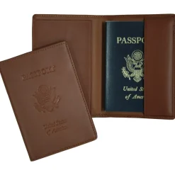 Debossed Passport Holder, Tan (204-TAN-5)<Royce Leather Hot