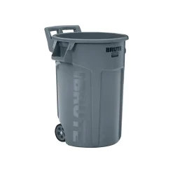 BRUTE Resin Trash Can, 44 Gallon, Gray (2131929)<Rubbermaid