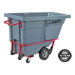 Rubbermaid Brute Standard-Duty Tilt Truck, 0.5 Cu. Yd., Gray (2192466)