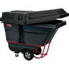 Rubbermaid ® Commercial Cube Truck, Heavy Duty Tilt Truck, Black (FG131600BLA)