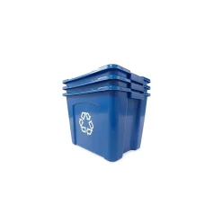 Commercial Products Plastic Recycling Bin, 14 Gallon, Blue (FG571473BLUE)<Rubbermaid Sale