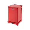 Defenders Indoor Step Trash Can, Red Metal, 4 Gal. (FGST7EPLRD)<Rubbermaid Best