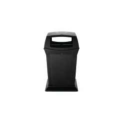 Fire-Safe Ranger Outdoor Trash Can w/Lid, Black Resin, 45 Gal. (FG917388BLA)<Rubbermaid New