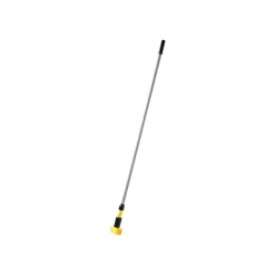 GRIPPER 60" Vinyl Coated Aluminum Wet Mop Handle, Silver/Yellow (FGH236000000)<Rubbermaid New