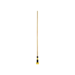 Gripper 60" Wood Wet Mop Handle, Yellow/Natural (FGH216000000)<Rubbermaid New