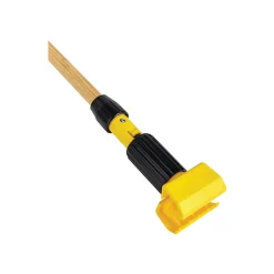 Gripper 60" Wood Wet Mop Handle, Yellow/Natural (FGH216000000)<Rubbermaid New