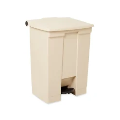 Indoor Step Trash Can, Beige Plastic, 18 Gal. (FG614500BEIG)<Rubbermaid Hot