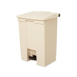 Indoor Step Trash Can, Beige Plastic, 18 Gal. (FG614500BEIG)<Rubbermaid Hot