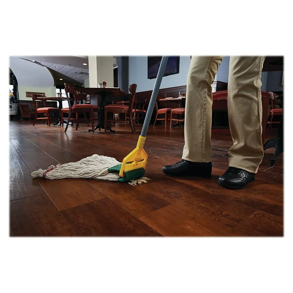 Invader 60" Fiberglass Wet Mop Handle, Gray/Yellow (FGH14600GY00)<Rubbermaid Clearance