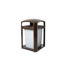 Landmark Series Dome-Top Trash Containers with 3958 Rigid Liner, Sable, 35 gal. (FG397000SBLE)<Rubbermaid Outlet