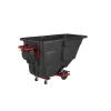 Rubbermaid Motorized 1.0 Cubic Yard Black Rotomolded Tilt Truck Trash Cart 1000LBS (2173662)