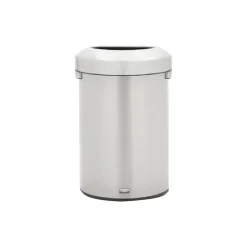 Refine Stainless Steel Indoor Trash Can with Open Lid, 16 Gallon, Silver (2147550)<Rubbermaid Discount