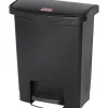Slim Jim Resin Front Step-On Trash Can, 8 Gallon, Black<Rubbermaid Hot