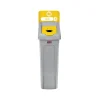 Slim Jim Single-Stream Recycling Station, 23 Gallon, Gray/Yellow (2185052)<Rubbermaid