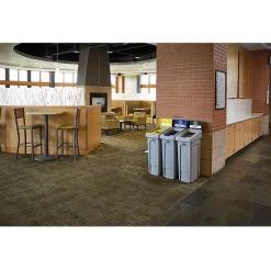 Slim Jim Single-Stream Recycling Station, 23 Gallon, Gray/Blue (2185055)<Rubbermaid Online