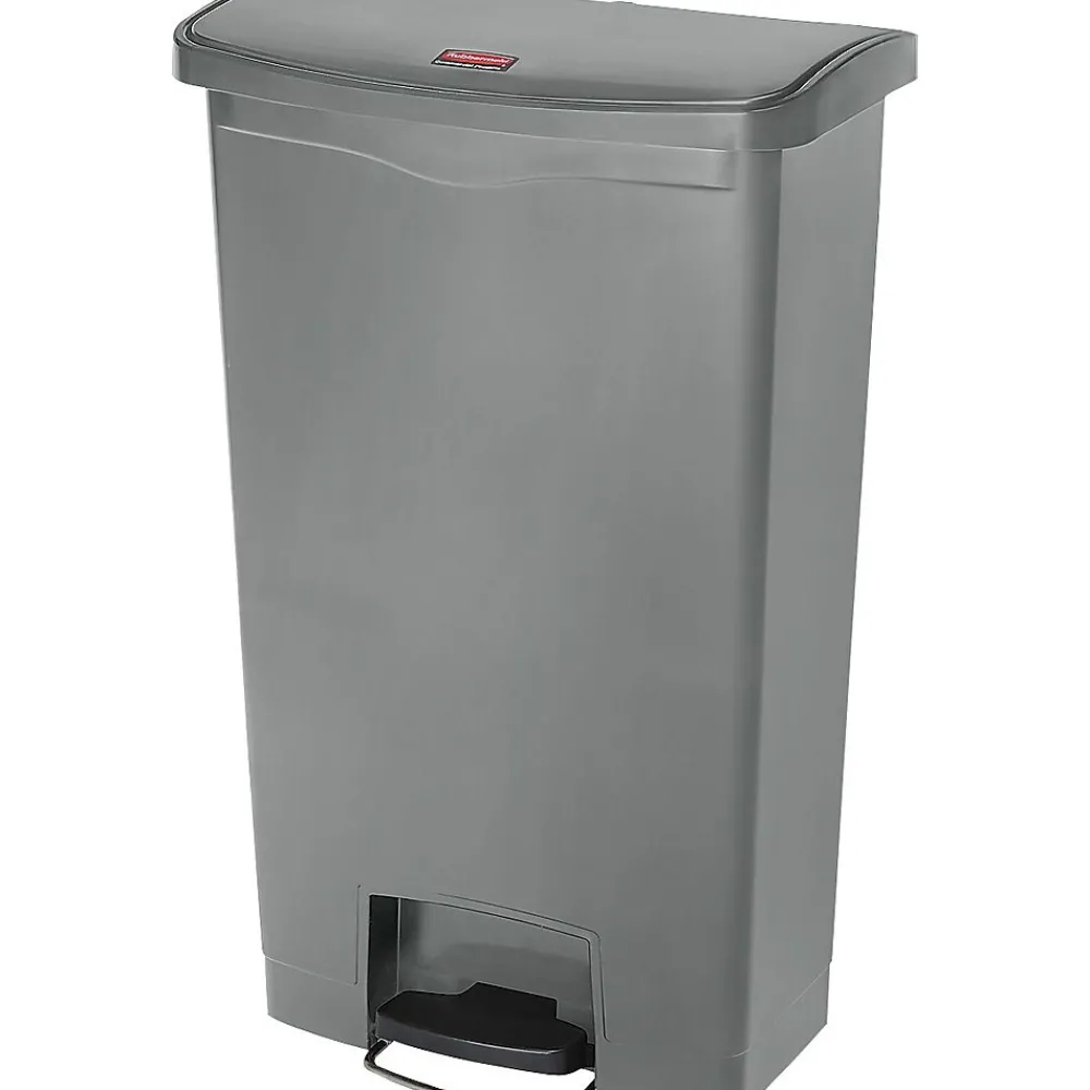 Slim Jim Step-On Plastic Step Trash Can, Gray, 18 gal. (1883604)<Rubbermaid Sale