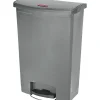 Slim Jim Step-On Plastic Step Trash Can, 24 Gallon, Gray (1883606)<Rubbermaid Best