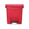Slim Jim Step-On Indoor Step Trash Can, Red Resin, 4 Gal. (1883563)<Rubbermaid Online