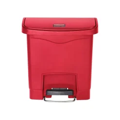 Slim Jim Step-On Indoor Step Trash Can, Red Resin, 4 Gal. (1883563)<Rubbermaid Online