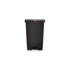 Slim Jim Step-On Plastic Step Trash Can, 18 Gallon, Black (1883613)<Rubbermaid Online