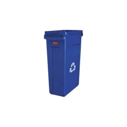 Slim Jim Vented Recycling Container, 23 Gallons, (FG354007)<Rubbermaid New