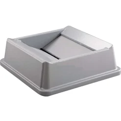 Untouchable Large Plastic Swing Lid for 35 Gallon Trash Cans, Gray (FG266400GRAY)<Rubbermaid Hot