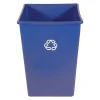 ® Untouchable® Recycling Waste Containers, Square w/PCR Content, Clue, 50 gallon<Rubbermaid Online