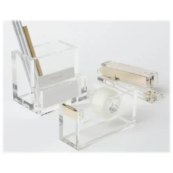 Staplers|Russell+Hazel Fashion Stapler, 20, Gold/Clear, Each (81704)