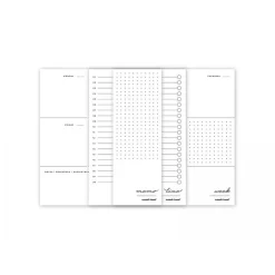 Notepads|Russell+Hazel In Due Time Notepads, White/Gold, 80 Sheets/Pad, 3 Pads/Set (27619)