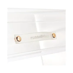 Online Russell+Hazel Monitor Stand with Drawer, Clear/Gold (98149)