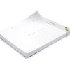 Notepads|Russell+Hazel Notepad, 6.38" x 8.44", White/Gold, 100 Sheets/Pad, 1 Pad/Pack (55748)