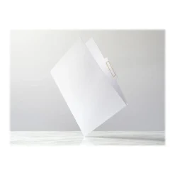 File Folders|Russell+Hazel Reinforced File Folder, 1-Tab, Letter Size, White, 12/Pack (18911)
