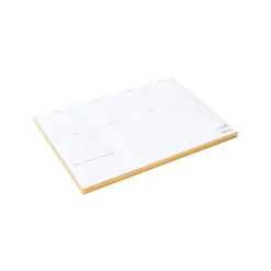 Notepads|Russell+Hazel Weekly Planner Notepad, 10" x 7", Gold/White, 80 Sheets/Pad, 1 Pad/Pack (27616)