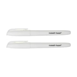Markers|Russell+Hazel Wet Erase Marker, Fine Tip, White, 2/Pack (38336)