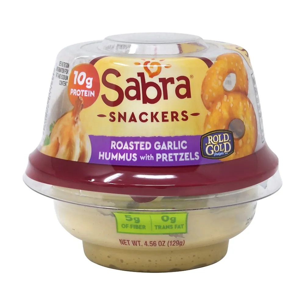 Sabra Classic Hummus with Pretzels, 4.56 Oz., 6/Pack (30080)