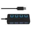 Sabrent 4-Port USB 3.0 Hub, Black (HB-UMP3)