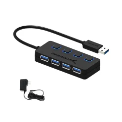 Sabrent 4-Port USB 3.0 Hub, Black (HB-UMP3)