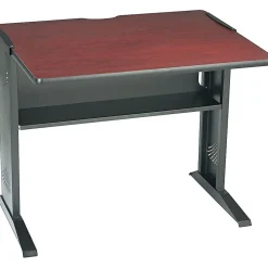 Computer Desks*Safco 48" Workstation Desk, Medium Oak/Mahogany (1931)