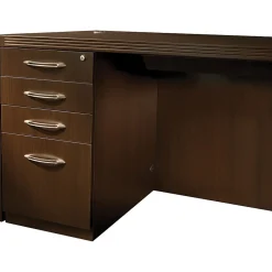 File Cabinets*Safco Aberdeen™ Single Pedestal Credenza, Pencil/Box/Box/File, Mocha, 27 1/2"H x 15 1/4"W x 20"D
