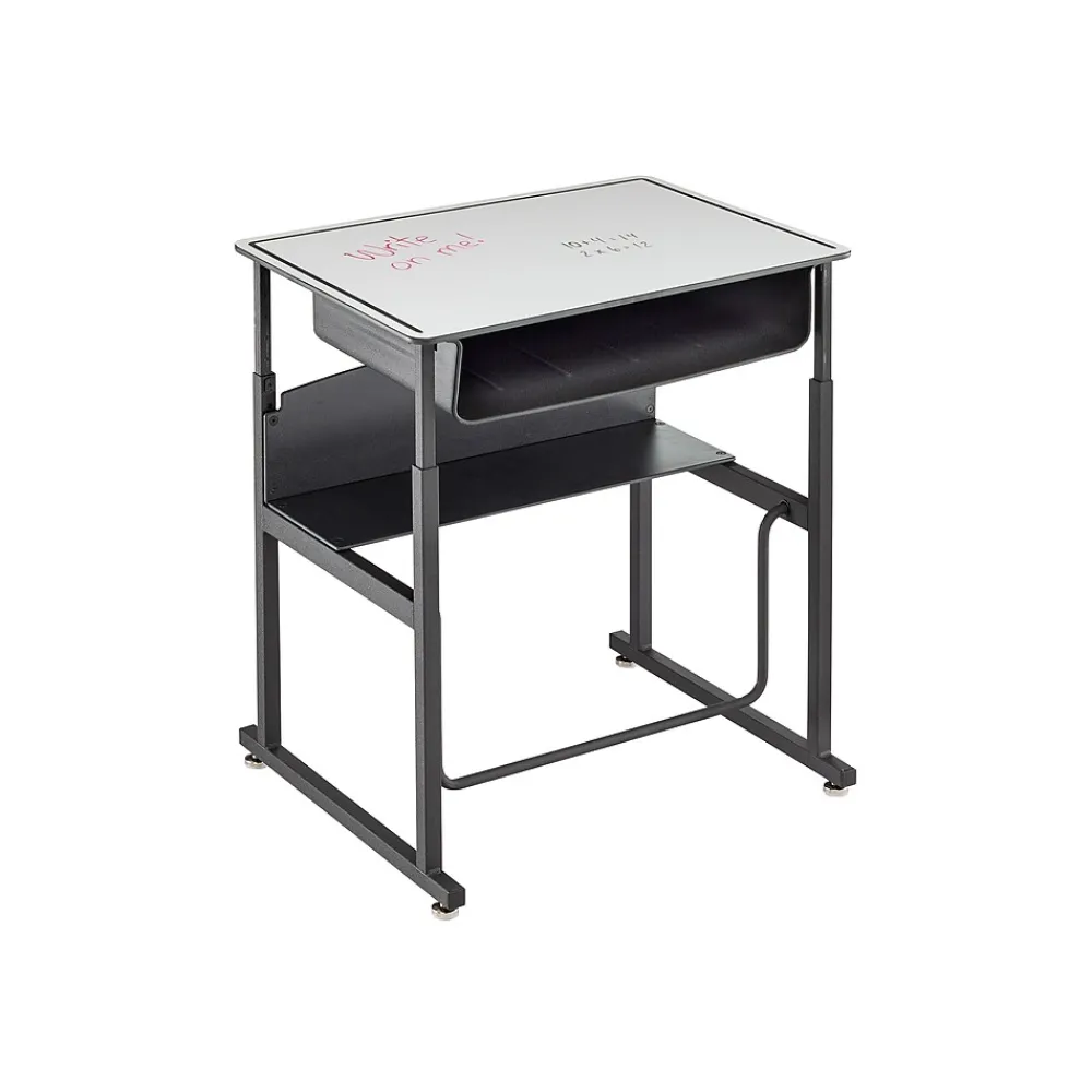 Standing Desks*Safco AlphaBetter 26" - 42" Plastic/Steel Adjustable Desk, White/Black (1204DE)