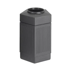 Canmeleon Indoor/Outdoor Trash Can w/Lid, Black HDPE, 30 Gal. (9485BL)<Safco Hot