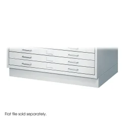 File Cabinets*Safco Closed Base for 5-Drawer Steel Flat File, Light Gray, Letter (4970LG)