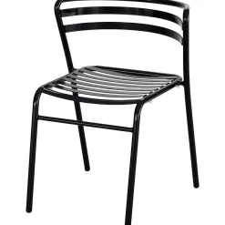 Folding & Stacking*Safco CoGo Steel Outdoor/Indoor Stacking Chair, Black, 2/Carton (4360BL)