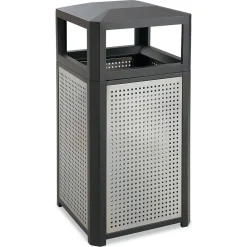 Evos Steel Ash Urn, 38 Gallon, Black/Gray (9934BL)<Safco New