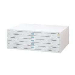 File Cabinets*Safco ® Graphic Arts 5-Drawer Steel Flat File For 36" x 48" Documents, White